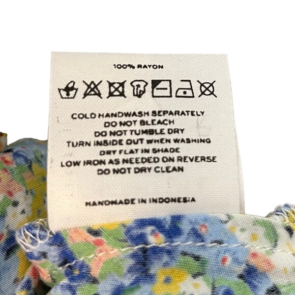 Faithfull The Brand Jeanette Mini Dress Women’s Size Medium Floral Puff Sleeve - Picture 10 of 12